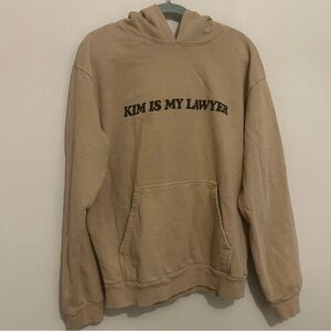 Talentless Kim is my Lawyer Long Sleeve Hoodie Sweatshirt 100% Cotton Sz L Large